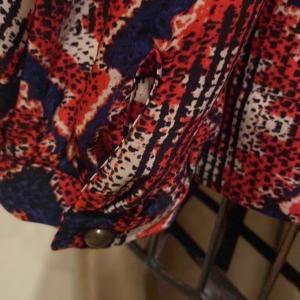 Anthropologie Konrad and Joseph red and black boho print top - Picture 5 of 8